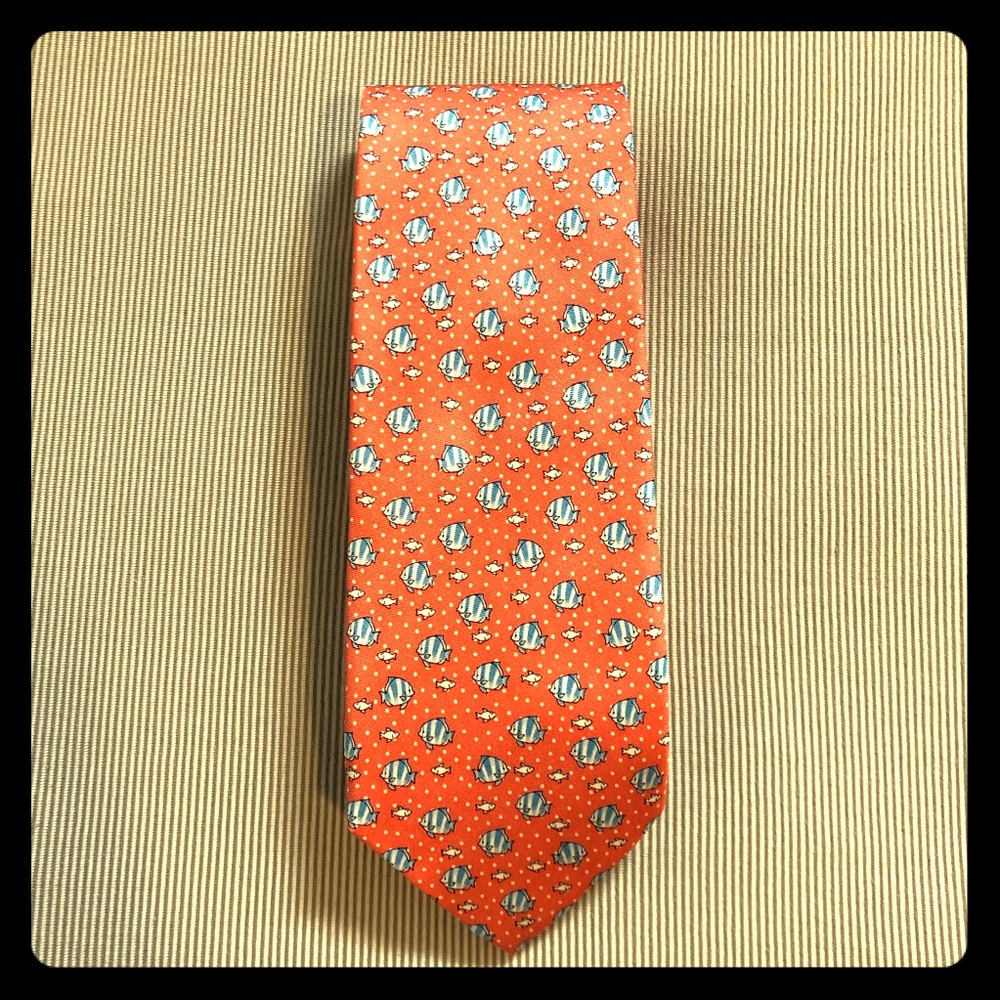 Tommy Hilfiger Orange Men’s Silk Tie